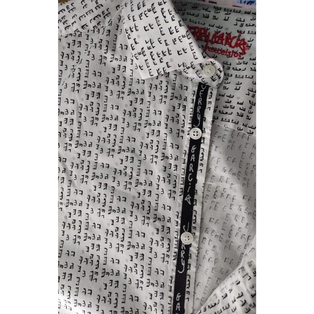 Jerry Garcia Grateful Dead Button Down Shirt XL Flip Cuff Long Sleeve - Picture 7 of 9